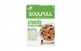 Soulfull Crunchy Millet Muesli Whole Grains Nuts & Fruit Almonds & Raisins  Box  400 grams